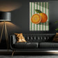 Retro Orange Canvas Painting, Fresh Citrus Delight Wall Art Decor, Poster Gift To Decor House Or Office