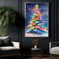 Christmas Tree Canvas Painting, Winter Wonderland Wall Art Decor, Xmas Poster Gift To Decor House Or Office