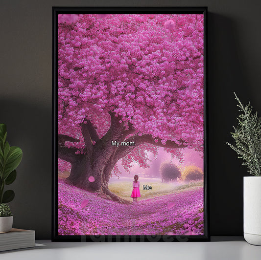 Grateful For Mom Canvas Painting, Mother Protecting Child Wall Art Decor, Poster Gift To Decor House Or Office