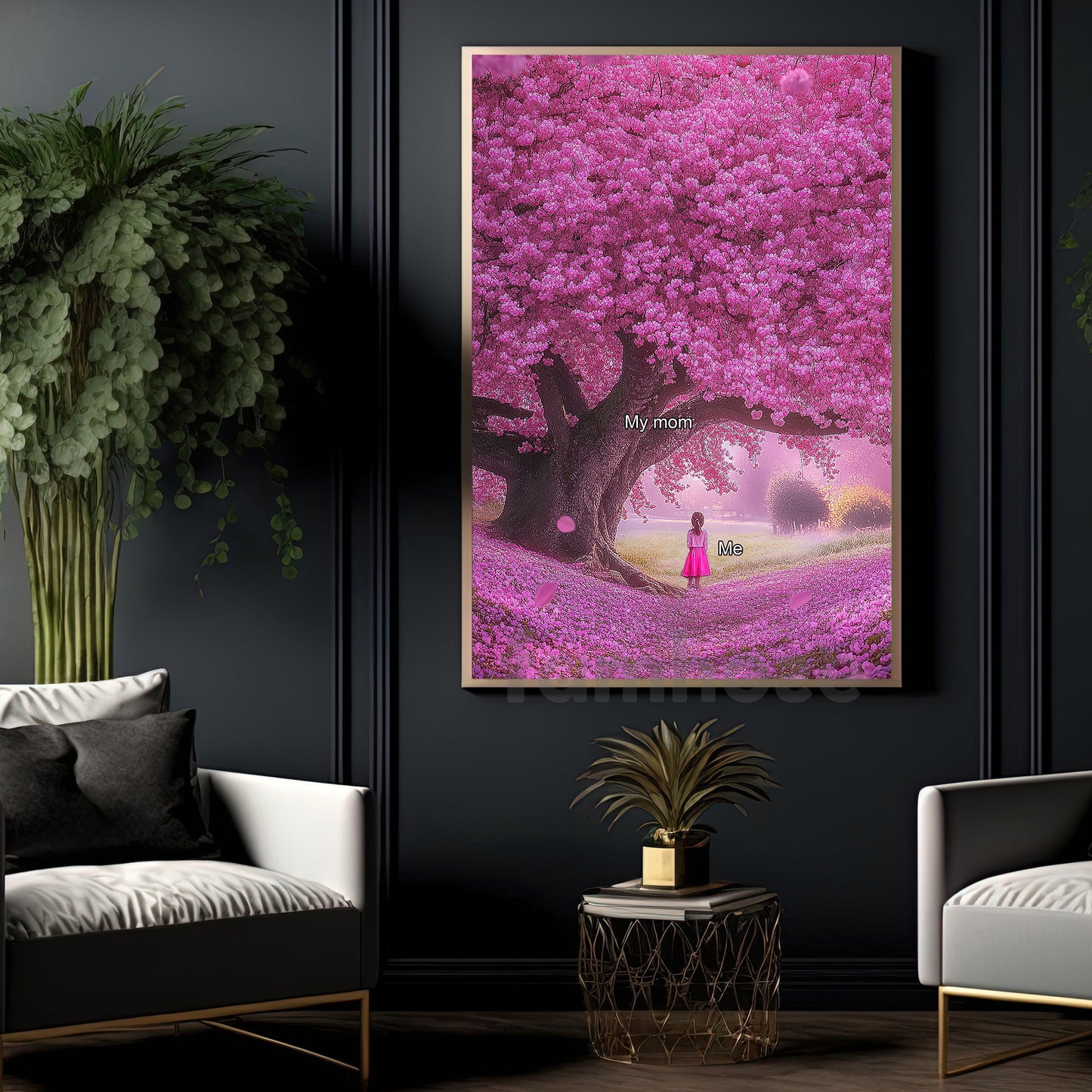 Grateful For Mom Canvas Painting, Mother Protecting Child Wall Art Decor, Poster Gift To Decor House Or Office