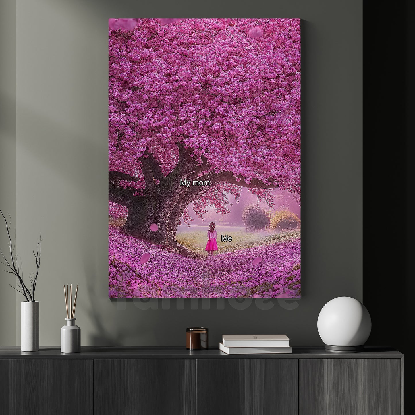 Grateful For Mom Canvas Painting, Mother Protecting Child Wall Art Decor, Poster Gift To Decor House Or Office