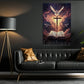 God Canvas Painting, Where Heaven Meets Faith Christian Wall Art Decor, Poster Gift For Jesus Lover