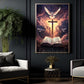 God Canvas Painting, Where Heaven Meets Faith Christian Wall Art Decor, Poster Gift For Jesus Lover