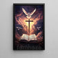 God Canvas Painting, Where Heaven Meets Faith Christian Wall Art Decor, Poster Gift For Jesus Lover