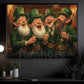 Four-Leaf Clover Leprechauns Canvas Painting, Brothers Of The Clover Shamrock Wall Art Decor, Poster St Patrick's Day Gift For Irish Lover