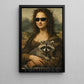 Funny Mona Lisa Canvas Painting, Mona Lisa With Raccoon Wall Art Decor, Poster Gift