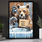 Cute Bear Toilet Canvas Painting, Wash Your Paws Bathroom Wall Art Decor, Restroom Poster Gift For Bear Lover