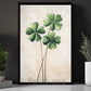 Four-Leaf Clover Canvas Painting, Three Stems Of Luck Wall Art Decor, Poster St Patrick's Day Gift For Irish Lover