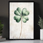 Four-Leaf Clover Canvas Painting, Single Shamrock, Endless Luck Wall Art Decor, Poster St Patrick's Day Gift For Irish Lover
