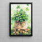 Four-Leaf Clover Canvas Painting, A Bag Full Of Luck Wall Art Decor, Shamrock Poster St Patrick's Day Gift For Irish Lover