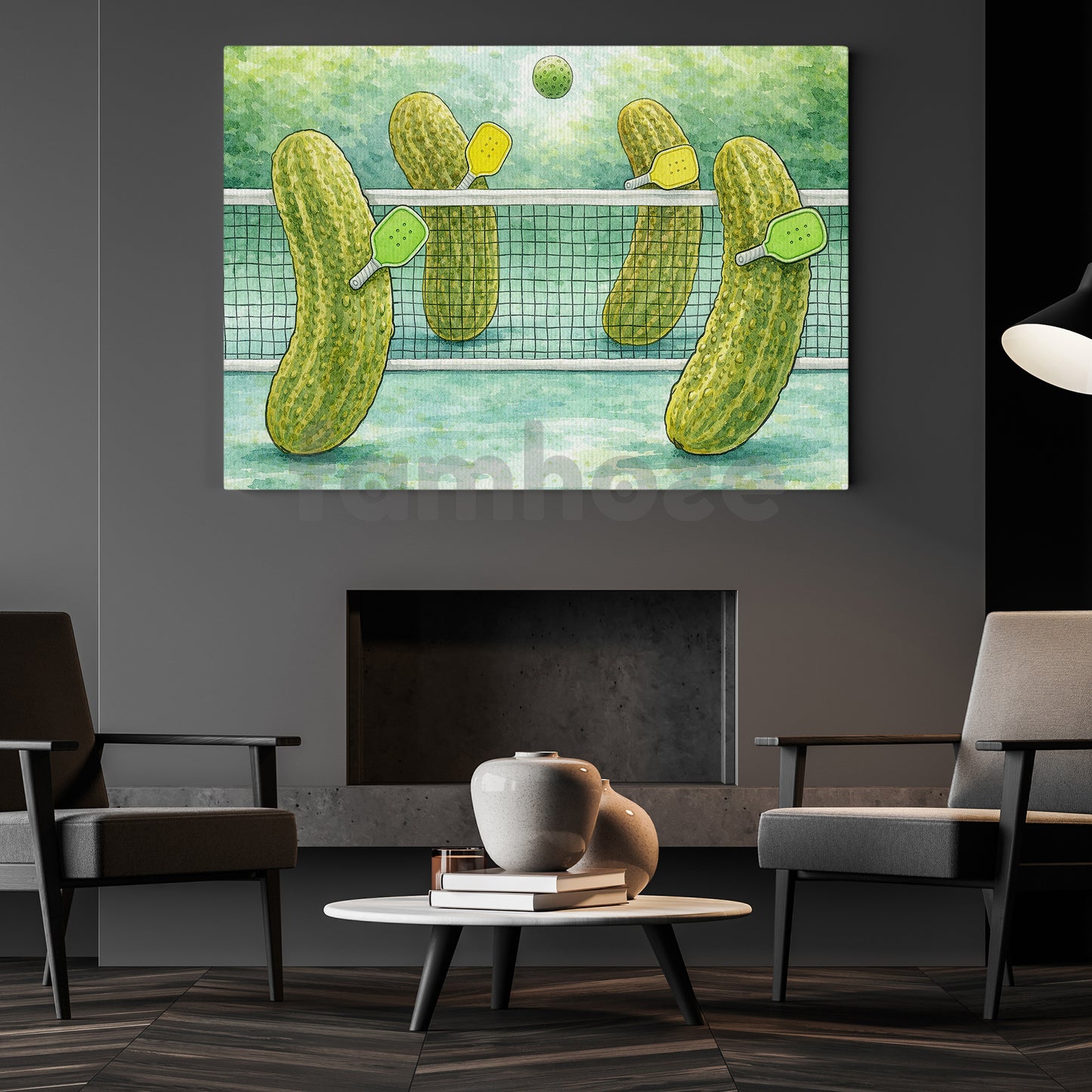 Pickleball Canvas Painting, Pickle Match Sports Quotes Wall Art Decor, Poster Gift For Pickleball Lovers