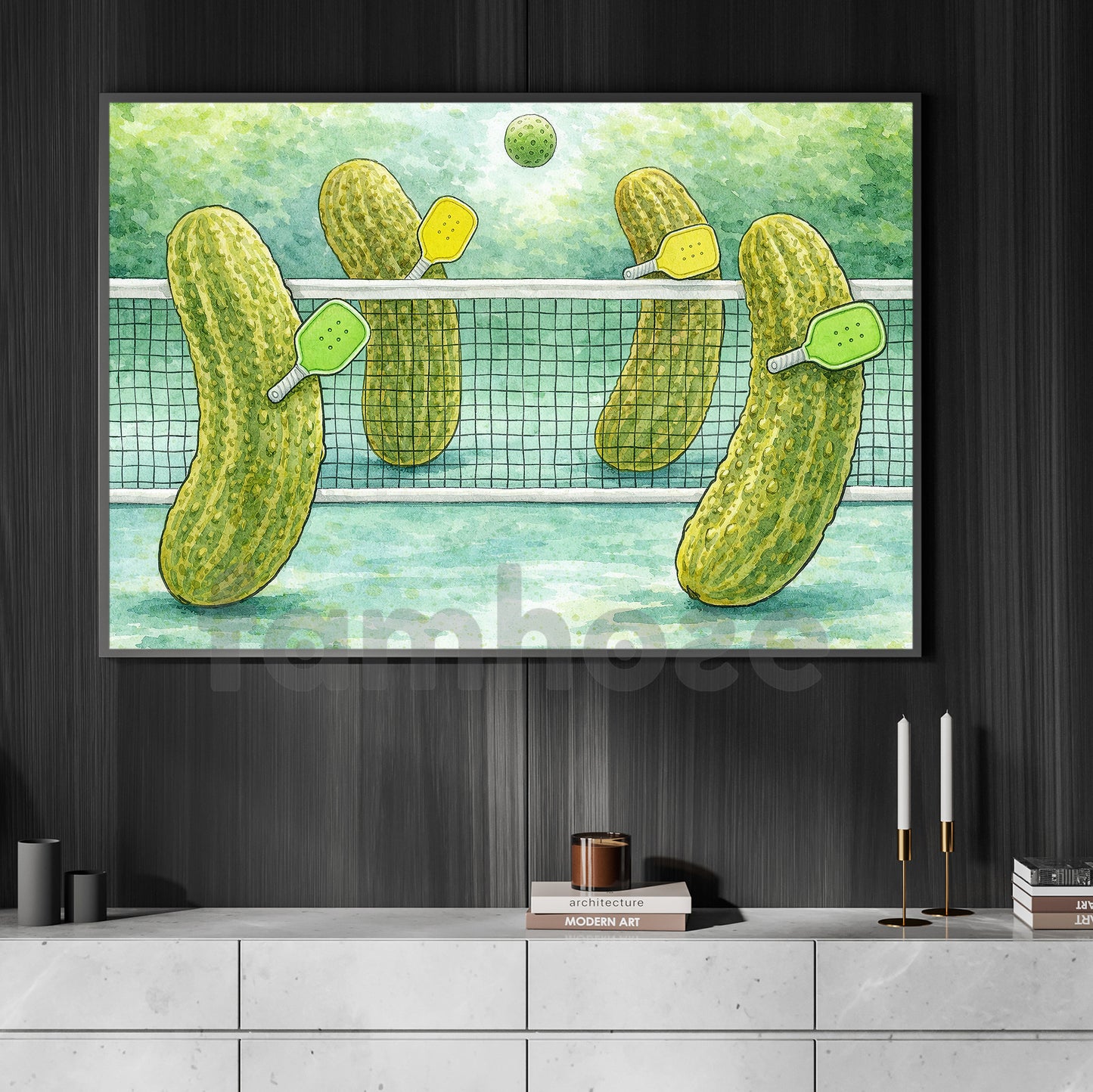 Pickleball Canvas Painting, Pickle Match Sports Quotes Wall Art Decor, Poster Gift For Pickleball Lovers