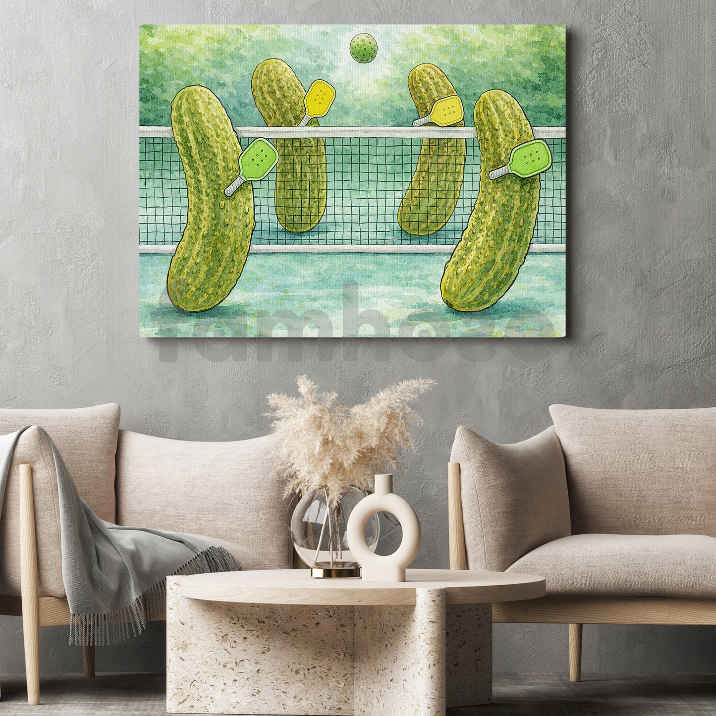 Pickleball Canvas Painting, Pickle Match Sports Quotes Wall Art Decor, Poster Gift For Pickleball Lovers