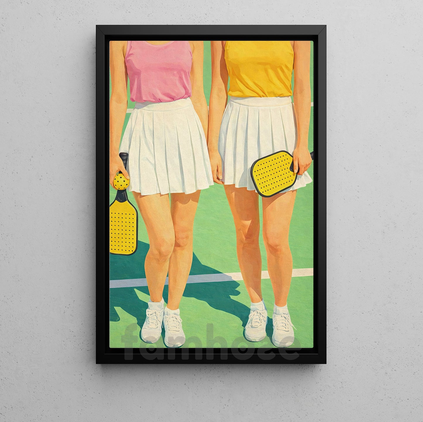 Pickleball Girl Canvas Painting, Women Pickleball Players Sport Wall Art Decor, Poster Gift For Pickleball Lovers