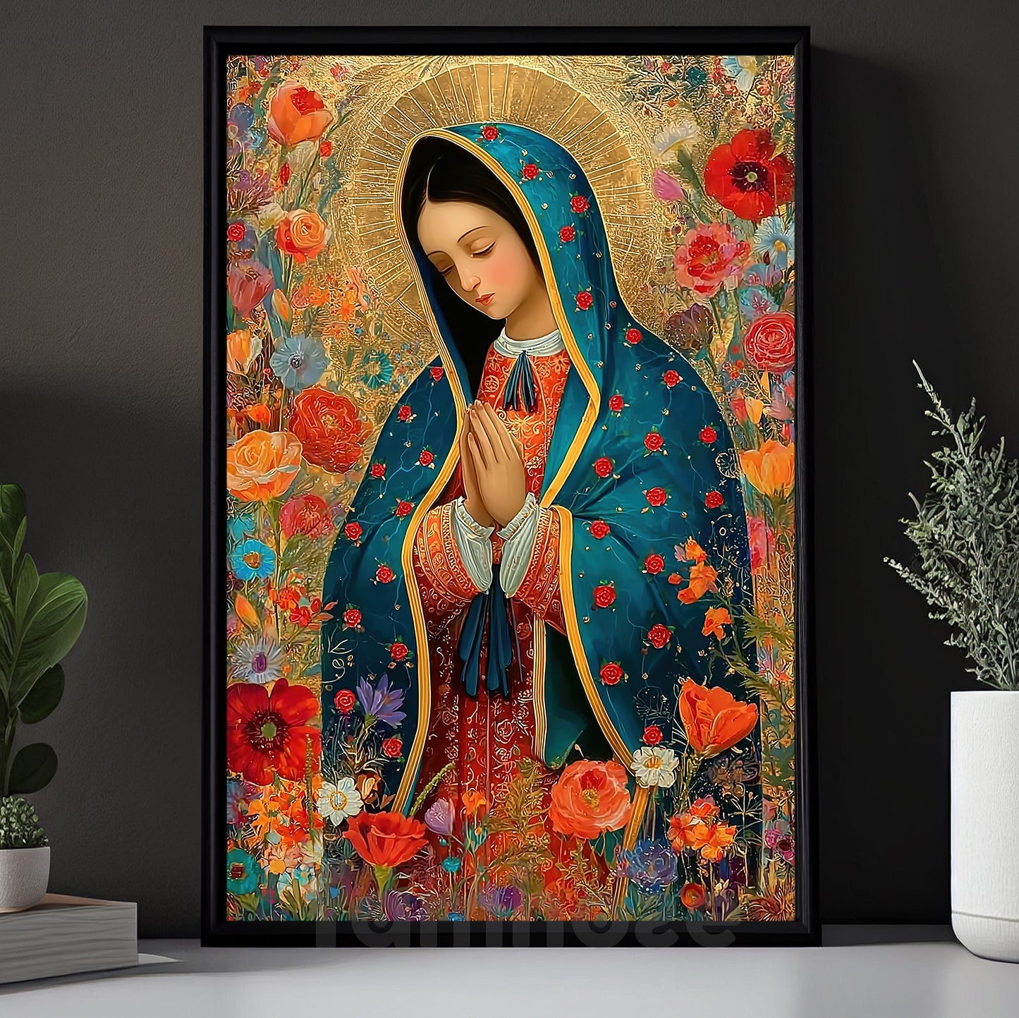 Virgin Mary Canvas Painting, Our Lady Of Guadalupe Wall Art Decor, Poster Gift To Decor House Or Office