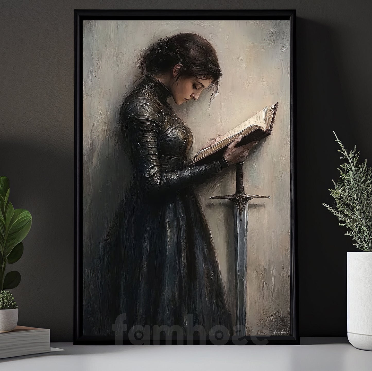 Reading Canvas Painting, The Keeper Of Forgotten Pages Wall Art Decor, Poster Gift For Book Lover