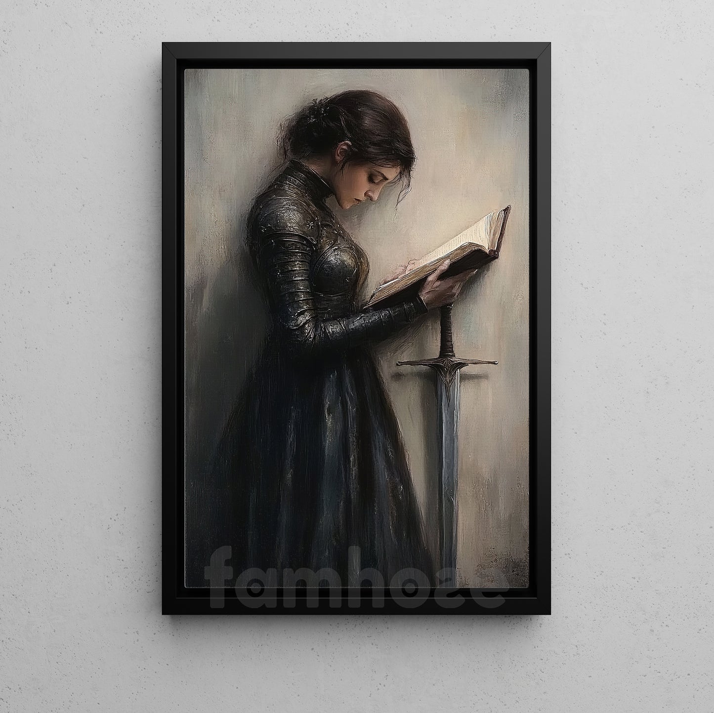 Reading Canvas Painting, The Keeper Of Forgotten Pages Wall Art Decor, Poster Gift For Book Lover