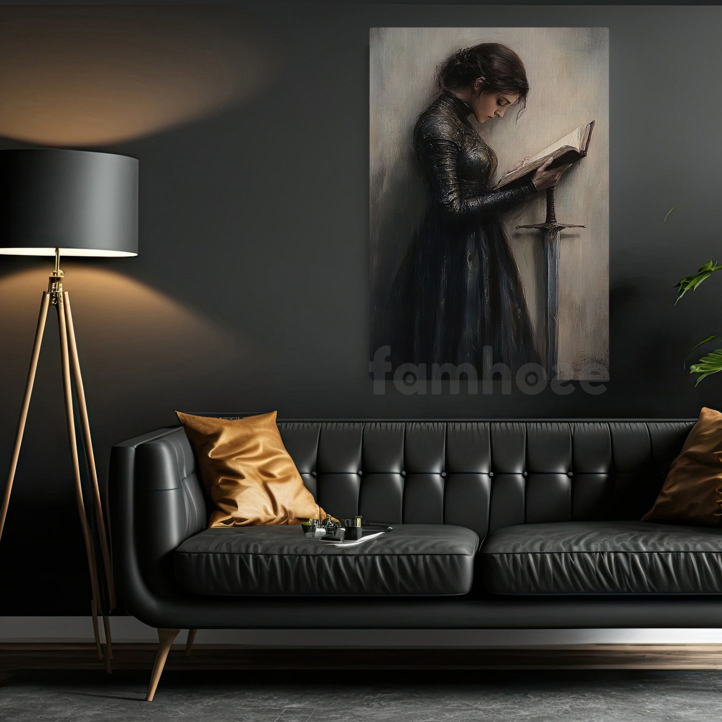 Reading Canvas Painting, The Keeper Of Forgotten Pages Wall Art Decor, Poster Gift For Book Lover