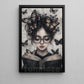 Reading Girl Canvas Painting, Dark Academia Reading Girl Wall Art Decor, Poster Gift For Book Lover