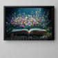 Books Canvas Painting, Where Stories Bloom Wall Art Decor, Poster Gift For Reading Lovers, Book Lovers