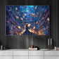 Reading Books Canvas Painting, Girl In Magical Library Wall Art Decor, Poster Gift For Book Lovers