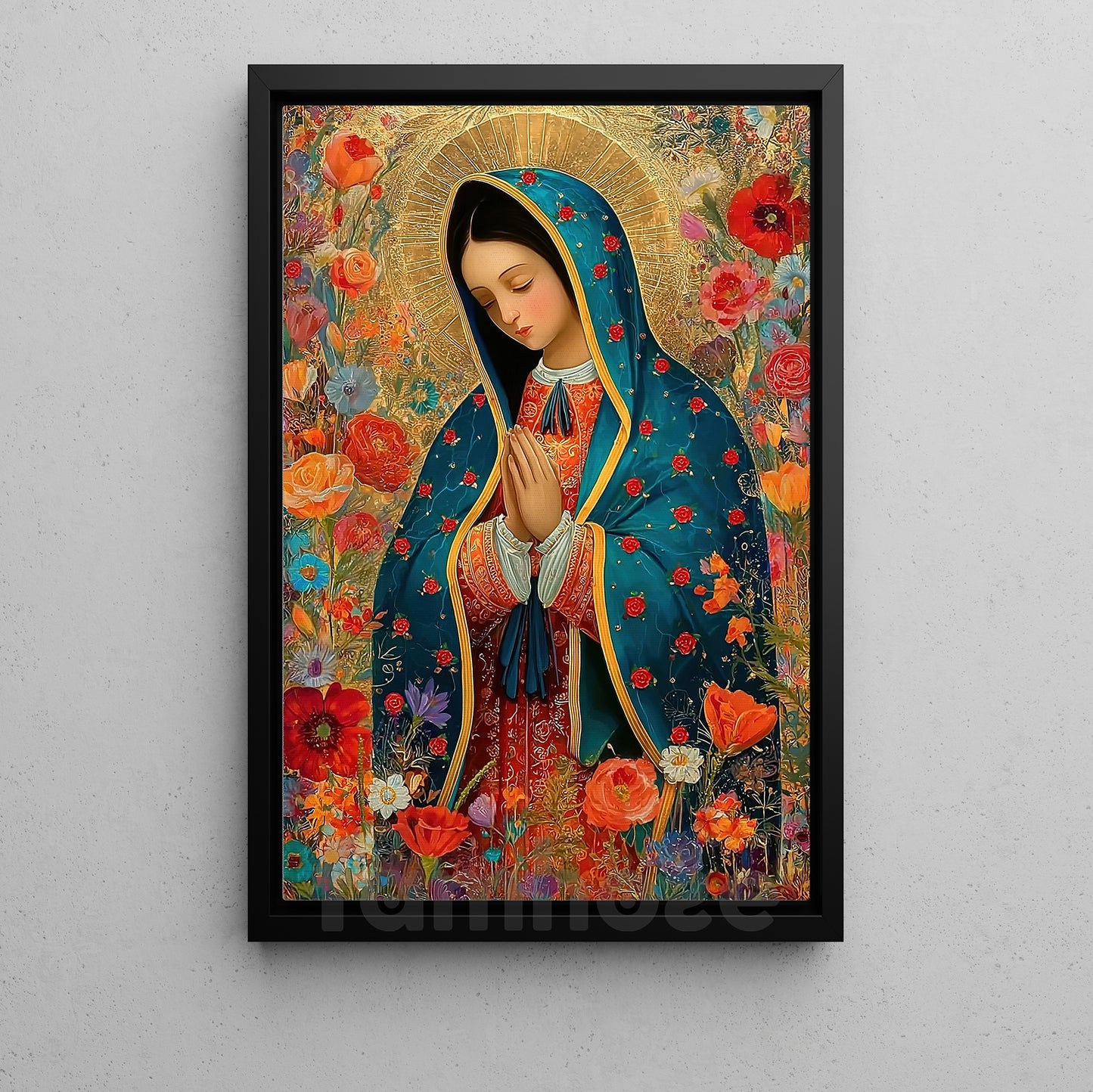 Virgin Mary Canvas Painting, Our Lady Of Guadalupe Wall Art Decor, Poster Gift To Decor House Or Office