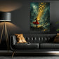 Magic Book Canvas Painting, Magical Girl With Glowing Wall Art Decor, Poster Gift For Reading Lover