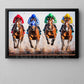 Secretariat Horse Canvas Painting, Secretariat Race Day Rush Wall Art Decor, Poster Gift For Horse Racing Lovers, Fan Of Kentucky Derby