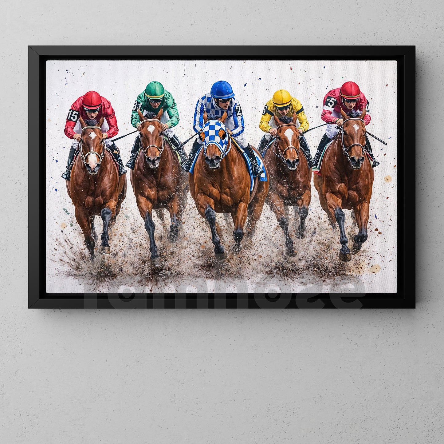 Secretariat Horse Canvas Painting, Secretariat Derby Day Dash Wall Art Decor, Poster Gift For Horse Racing Lovers, Fan Of Kentucky Derby