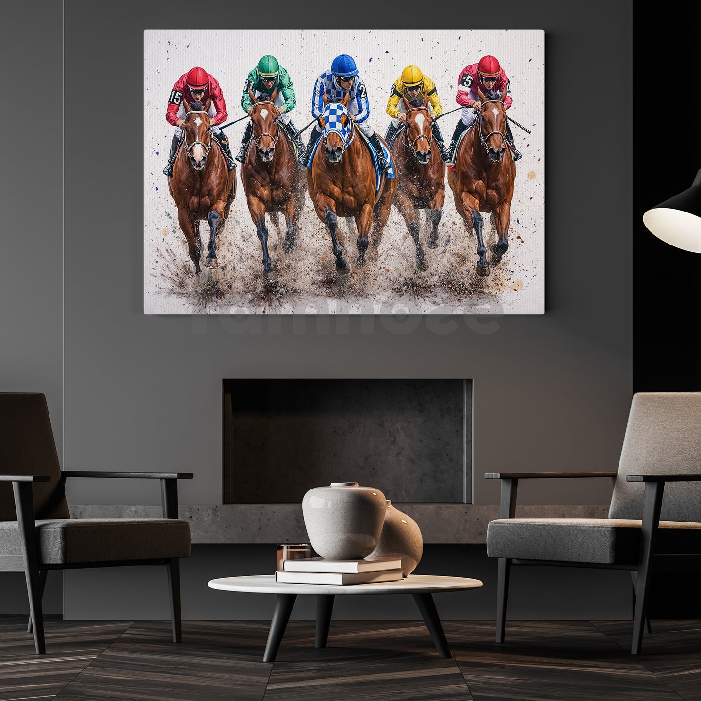 Secretariat Horse Canvas Painting, Secretariat Derby Day Dash Wall Art Decor, Poster Gift For Horse Racing Lovers, Fan Of Kentucky Derby