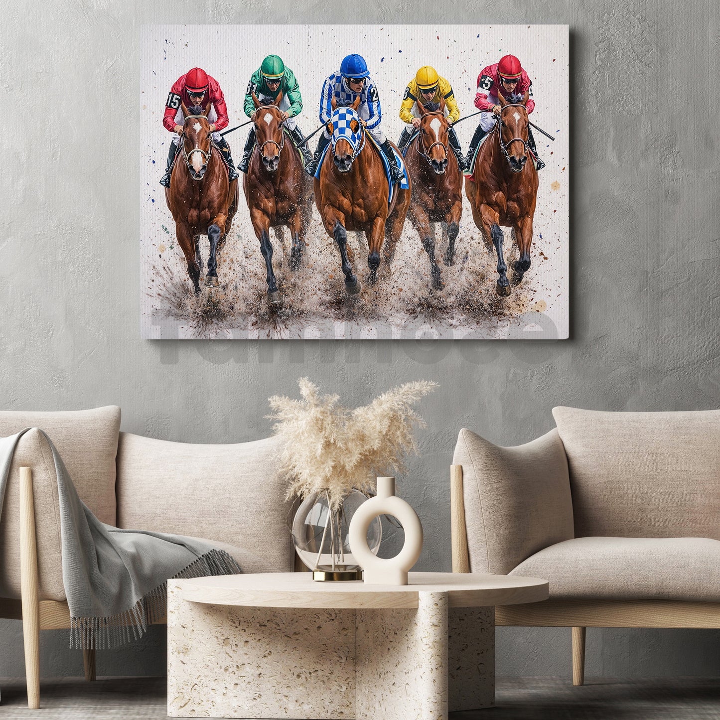 Secretariat Horse Canvas Painting, Secretariat Derby Day Dash Wall Art Decor, Poster Gift For Horse Racing Lovers, Fan Of Kentucky Derby
