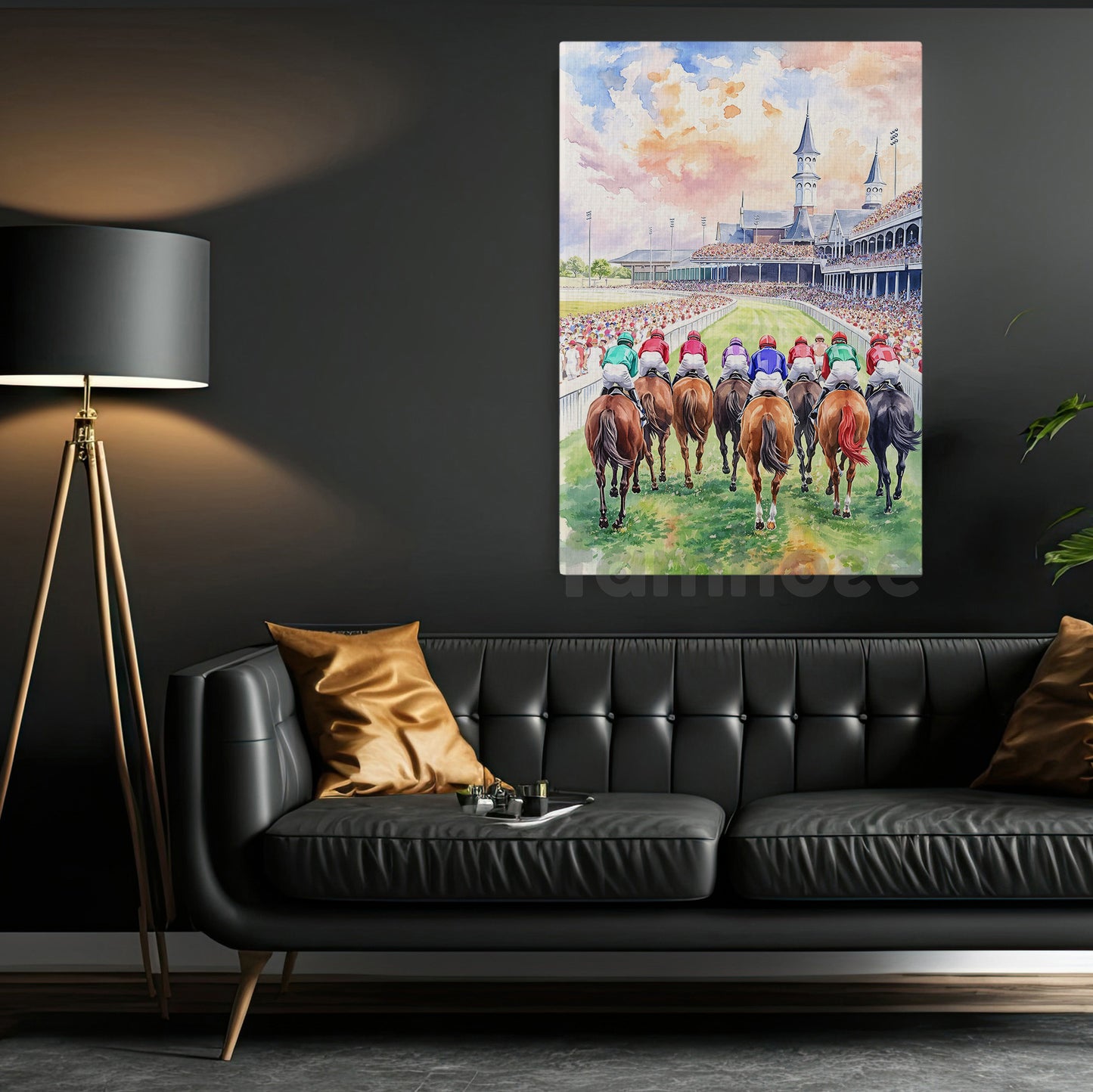 Kentucky Derby Day Canvas Painting, Churchill Downs Wall Art Decor, Poster Gift For Horse Racing Lover