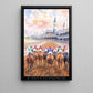 Horse Racing Canvas Painting, Horse Racing Track Wall Art Decor, Poster Gift For Horse Racing Lovers, Fan Of Kentucky Derby