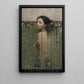 Woman In Water Canvas Painting, Between Water And Flowers Wall Art Decor, Poster Gift For Moody Feminine Bedroom