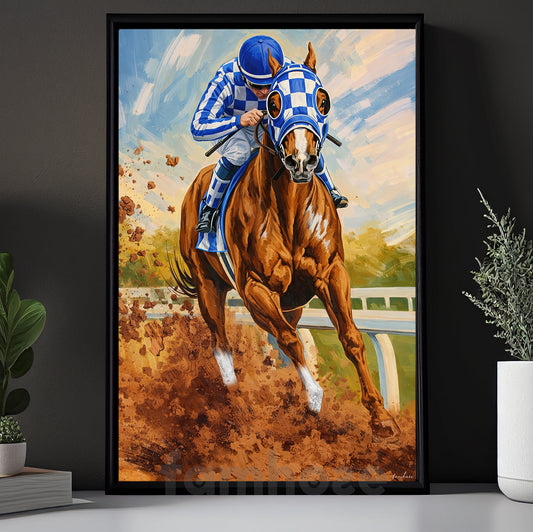 Secretariat Canvas Painting, 1973 Triple Crown Winner Wall Art Decor, Poster Gift For Horse Racing Lovers