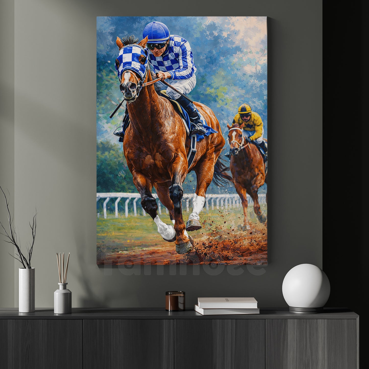 Secretariat Canvas Painting, 1973 Triple Crown Winner Wall Art Decor, Poster Gift For Horse Racing Lovers