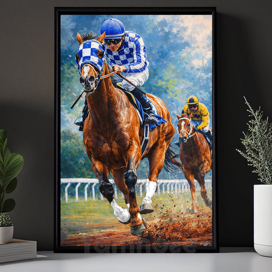 Secretariat Canvas Painting, 1973 Triple Crown Winner Wall Art Decor, Poster Gift For Horse Racing Lovers