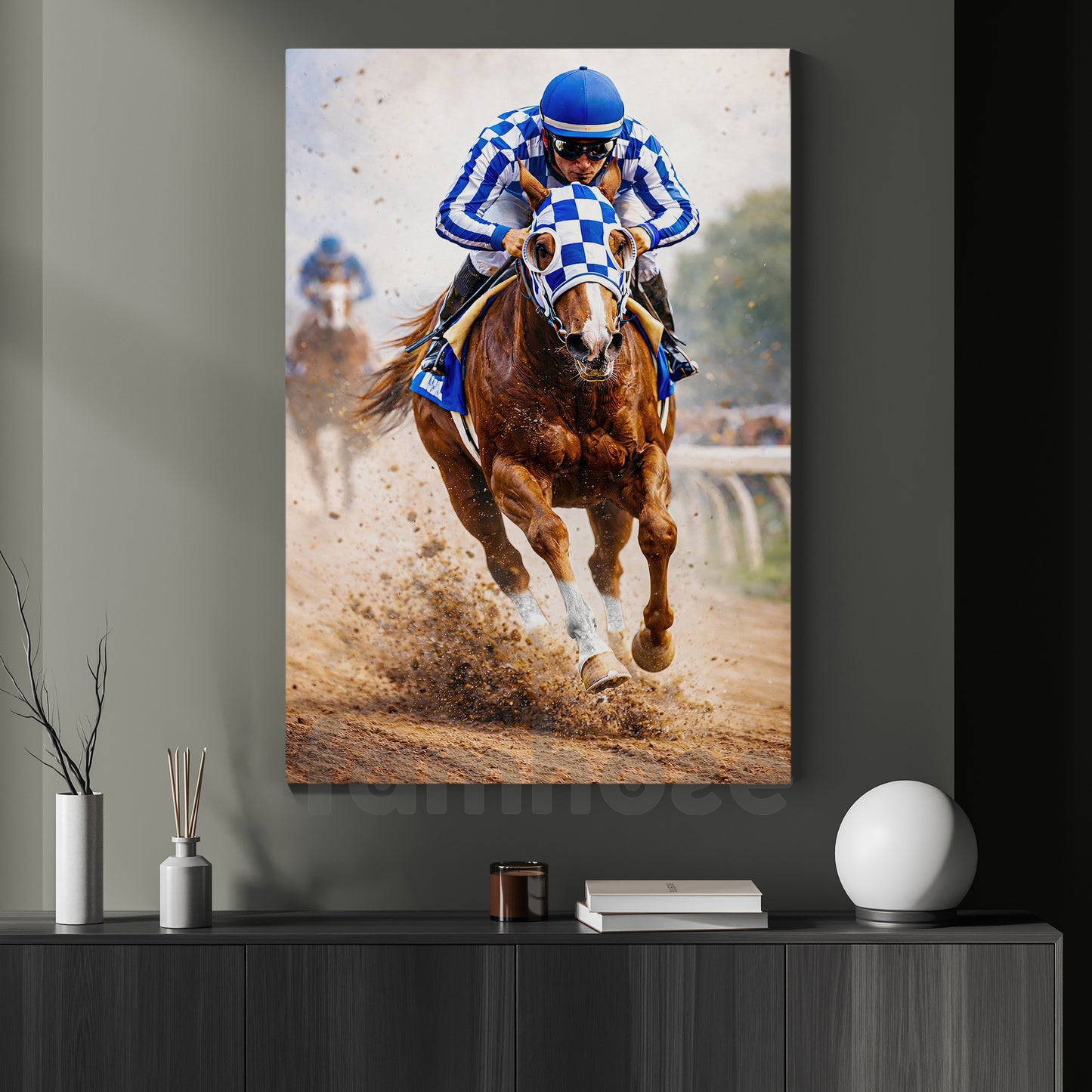 Secretariat Canvas Painting, 1973 Triple Crown Champion Wall Art Decor, Poster Gift For Horse Racing Lovers
