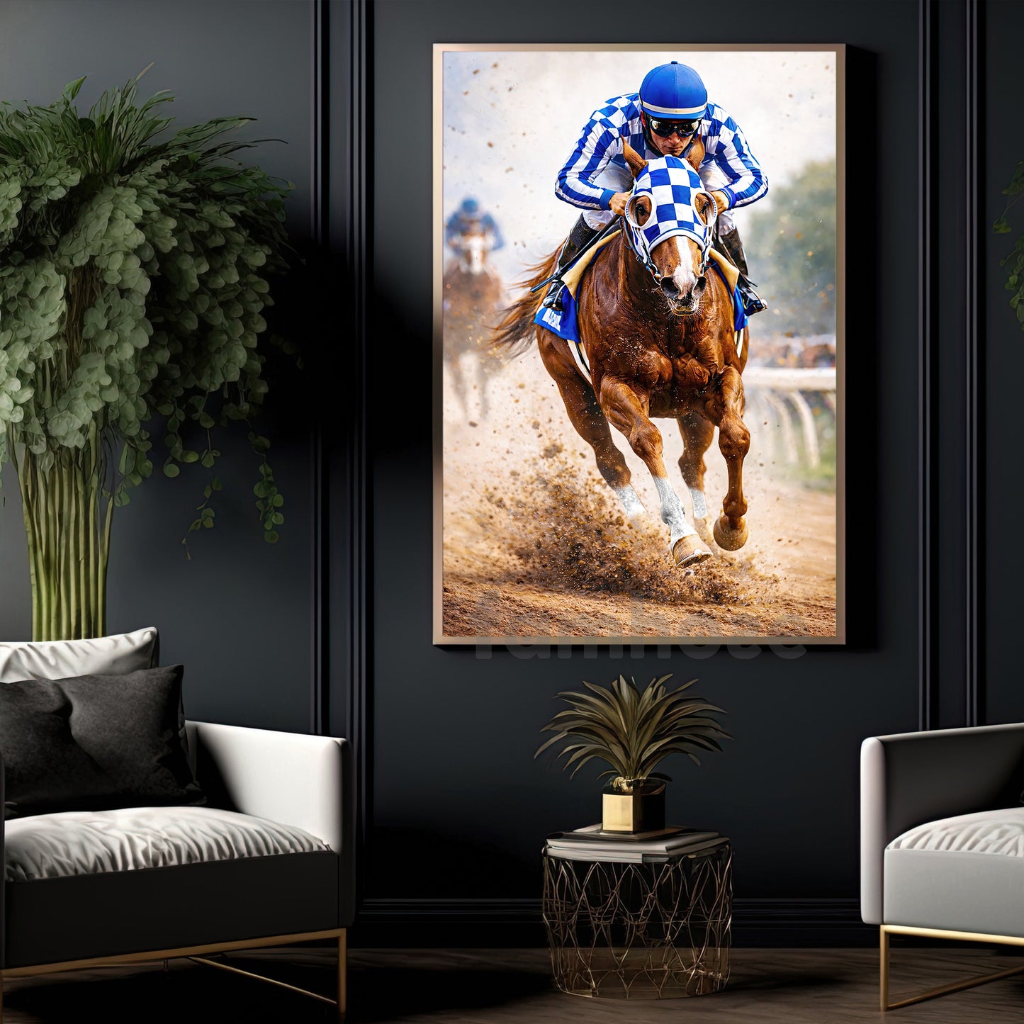 Secretariat Canvas Painting, 1973 Triple Crown Champion Wall Art Decor, Poster Gift For Horse Racing Lovers