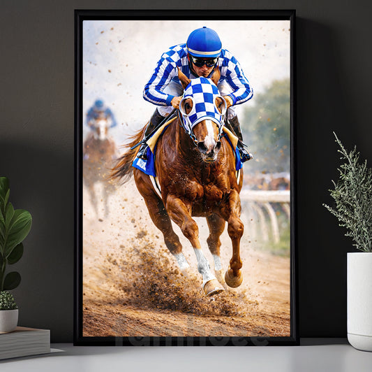 Secretariat Canvas Painting, 1973 Triple Crown Champion Wall Art Decor, Poster Gift For Horse Racing Lovers