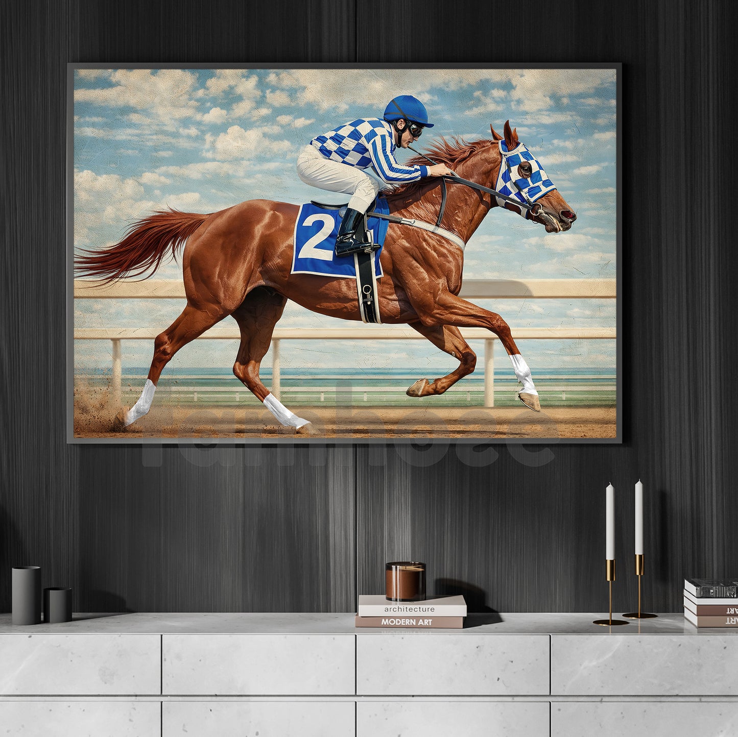 Secretariat Canvas Painting, 1973 Triple Crown Champion Wall Art Decor, Poster Gift For Horse Racing Lovers