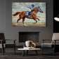 Secretariat Canvas Painting, 1973 Triple Crown Champion Wall Art Decor, Poster Gift For Horse Racing Lovers