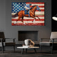 Secretariat Canvas Painting, The Patriot's Gallop With Secretariat, Jockey Wall Art Decor, Poster Gift For Horse Racing Lovers