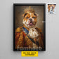 Victorian Dog Canvas Painting, Regal Dog Portrait Wall Art Decor, Poster Gift For Dog Lovers