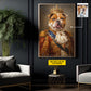Victorian Dog Canvas Painting, Regal Dog Portrait Wall Art Decor, Poster Gift For Dog Lovers