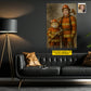 Personalized Firefighter & Cat Canvas Painting, Custom Firefighter Cat Portrait Wall Art Decor, Poster Gift For Firefighter & Cat Lovers