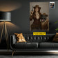 Personalized Cowgirl & Dog Canvas Painting, Western Style Pet Portrait Wall Art Decor, Poster Gift For Cowgirl, Dog Lovers