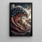 July 4th Baseball Canvas Painting, American Flag Baseball Wave Sport Wall Art Decor, Poster Independence Day Gift For Baseball Lover
