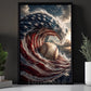 July 4th Baseball Canvas Painting, American Flag Baseball Wave Sport Wall Art Decor, Poster Independence Day Gift For Baseball Lover