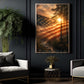 July 4th Canvas Painting, American Flag Forest Sunrise Wall Art Decor, Poster Independence Day Gift For American Lover